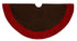 Precision-cut Border Christmas Tree Skirt - Chocolate and Red - 60" - ARCADIA HOME